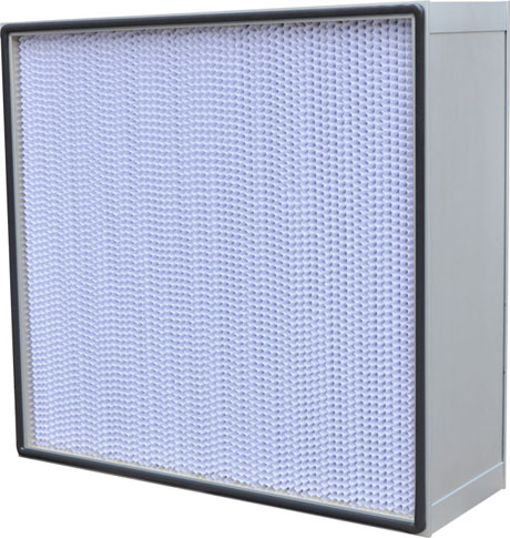 紙隔板高效過濾器圖片 紙隔板高效過濾器主要應用于無塵室和潔凈空調送風系統末端,有效的保障了無塵車間的潔凈度。